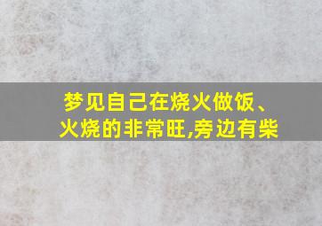 梦见自己在烧火做饭、火烧的非常旺,旁边有柴