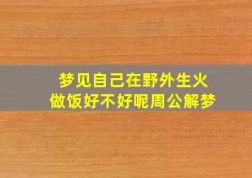 梦见自己在野外生火做饭好不好呢周公解梦