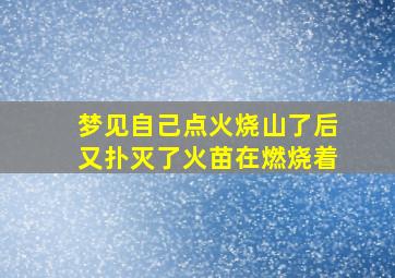 梦见自己点火烧山了后又扑灭了火苗在燃烧着