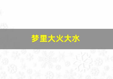 梦里大火大水