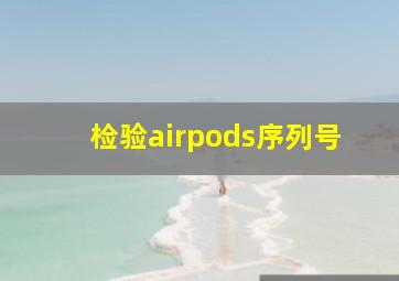 检验airpods序列号