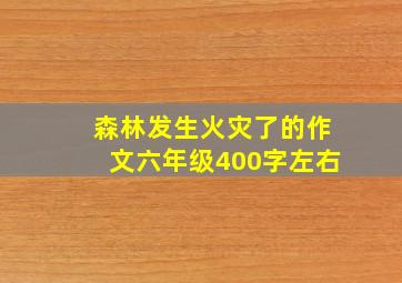 森林发生火灾了的作文六年级400字左右