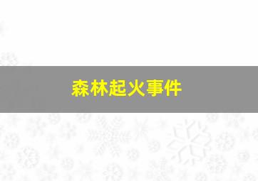 森林起火事件