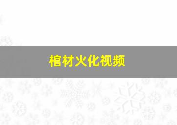 棺材火化视频