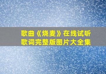 歌曲《烧麦》在线试听歌词完整版图片大全集