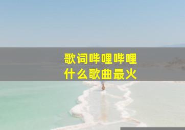 歌词哔哩哔哩什么歌曲最火