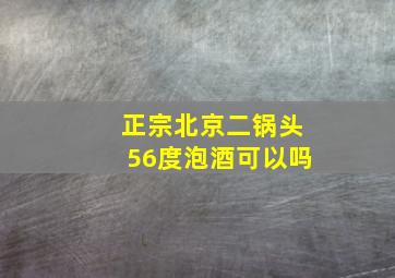 正宗北京二锅头56度泡酒可以吗