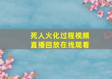 死人火化过程视频直播回放在线观看