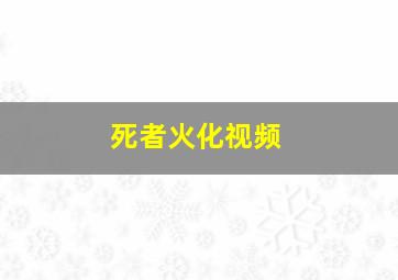 死者火化视频