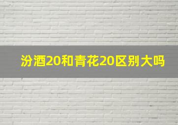 汾酒20和青花20区别大吗