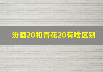 汾酒20和青花20有啥区别