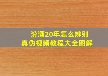 汾酒20年怎么辨别真伪视频教程大全图解