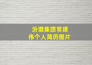 汾酒集团常建伟个人简历图片