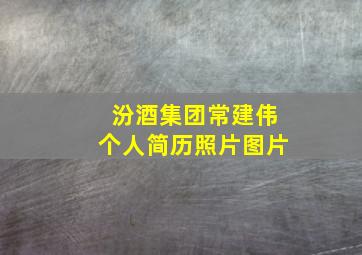 汾酒集团常建伟个人简历照片图片