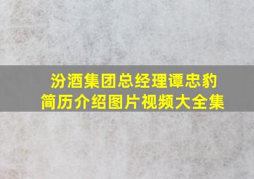 汾酒集团总经理谭忠豹简历介绍图片视频大全集