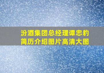 汾酒集团总经理谭忠豹简历介绍图片高清大图