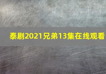 泰剧2021兄弟13集在线观看