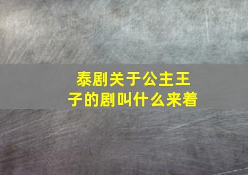 泰剧关于公主王子的剧叫什么来着