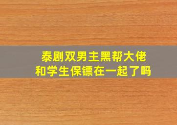 泰剧双男主黑帮大佬和学生保镖在一起了吗