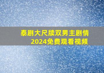 泰剧大尺牍双男主剧情2024免费观看视频