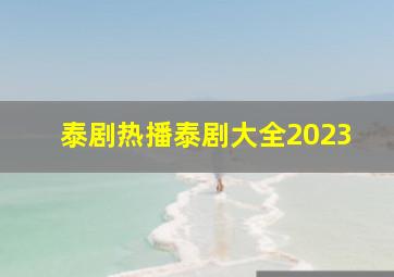 泰剧热播泰剧大全2023