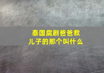 泰国腐剧爸爸救儿子的那个叫什么