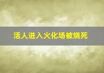 活人进入火化场被烧死