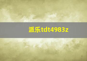 派乐tdt4983z