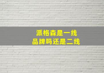 派格森是一线品牌吗还是二线