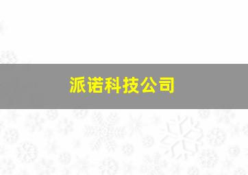 派诺科技公司