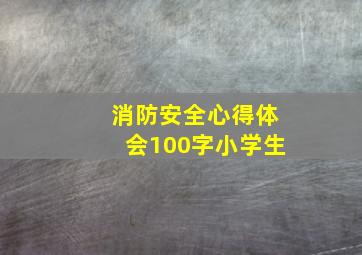 消防安全心得体会100字小学生