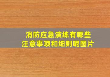 消防应急演练有哪些注意事项和细则呢图片