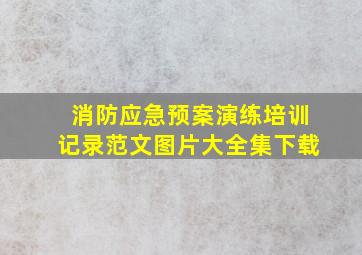 消防应急预案演练培训记录范文图片大全集下载