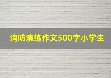 消防演练作文500字小学生