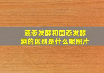 液态发酵和固态发酵酒的区别是什么呢图片