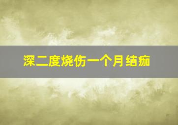 深二度烧伤一个月结痂