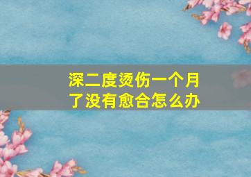 深二度烫伤一个月了没有愈合怎么办