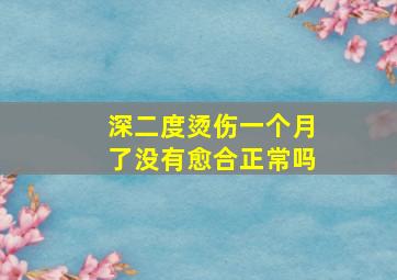 深二度烫伤一个月了没有愈合正常吗