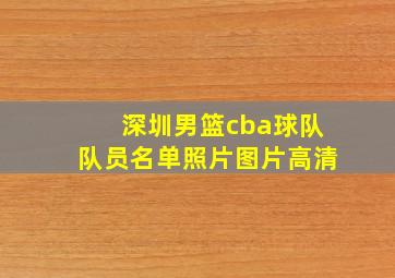 深圳男篮cba球队队员名单照片图片高清