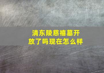 清东陵慈禧墓开放了吗现在怎么样