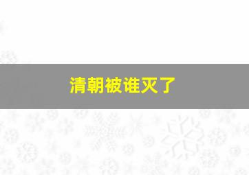 清朝被谁灭了