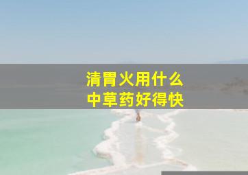 清胃火用什么中草药好得快