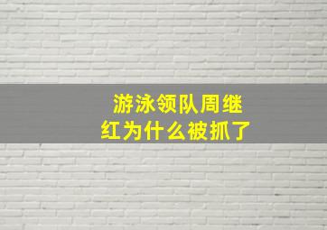 游泳领队周继红为什么被抓了