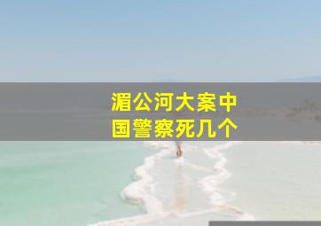 湄公河大案中国警察死几个