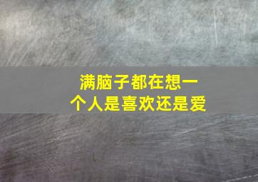 满脑子都在想一个人是喜欢还是爱