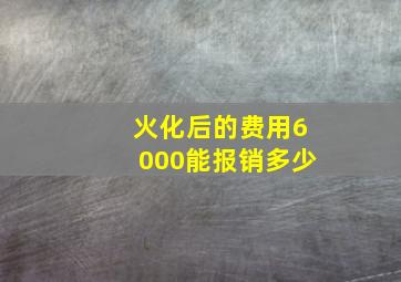 火化后的费用6000能报销多少