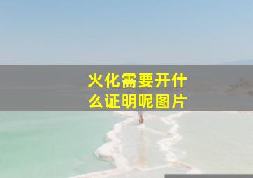 火化需要开什么证明呢图片