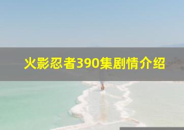 火影忍者390集剧情介绍