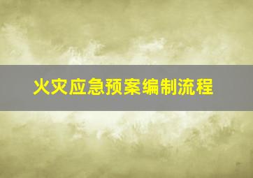 火灾应急预案编制流程