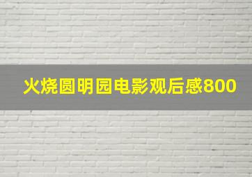 火烧圆明园电影观后感800